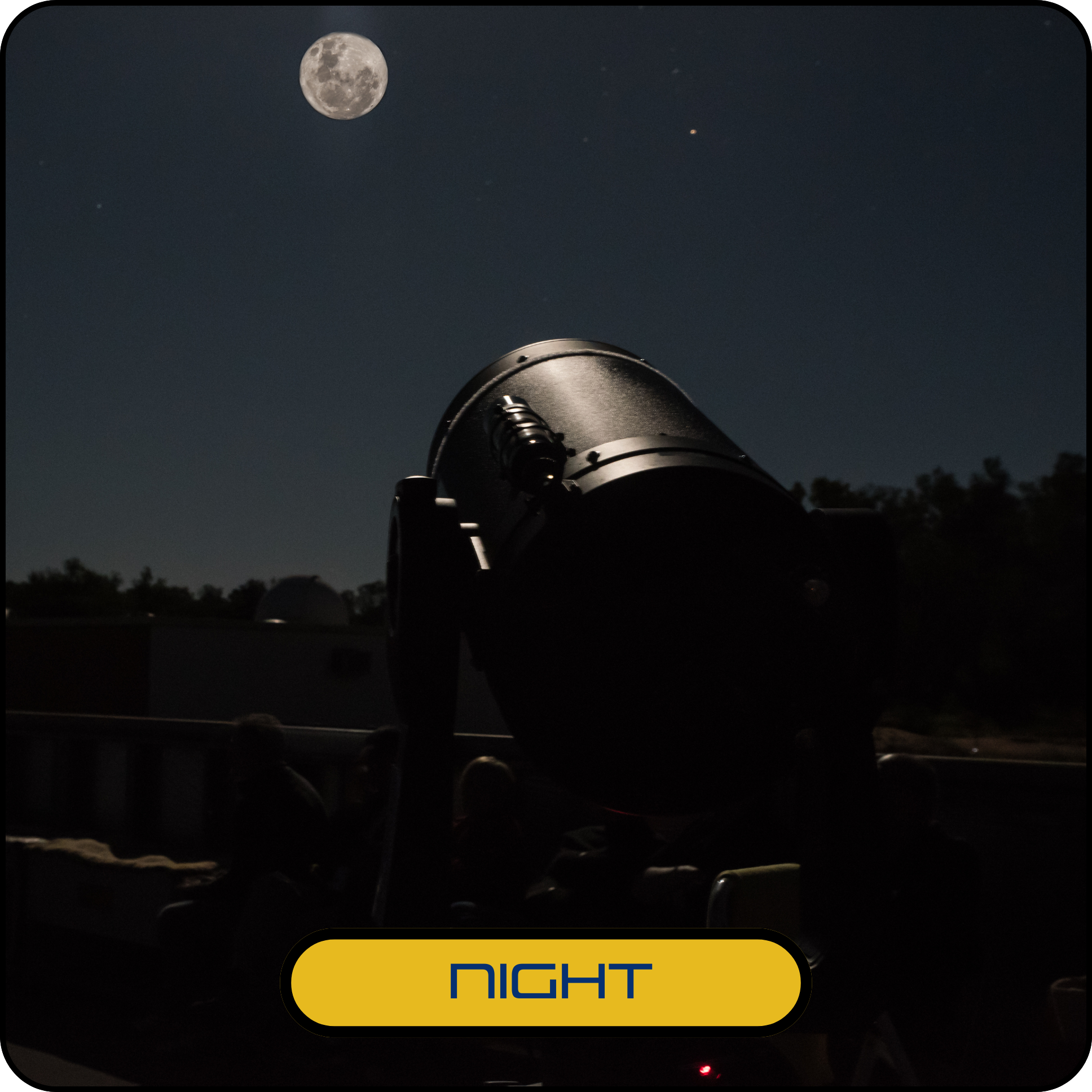 Telescope looking at Moon